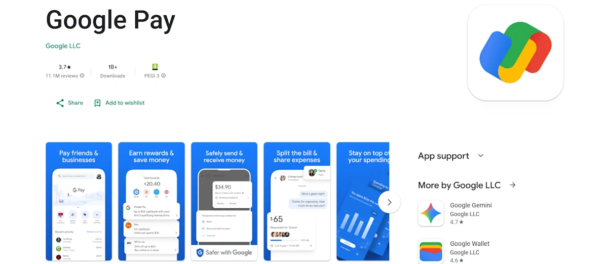 Google Pay on Google Play Screenshot